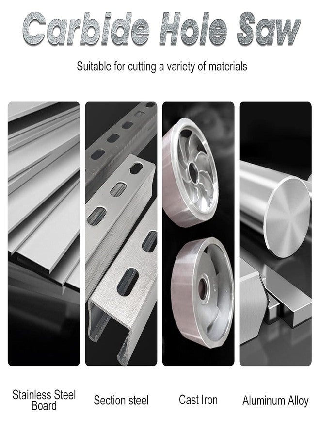 UPTODATETOOLS 35mm TCT Carbide Hole Saw, 1-3/8 Inch Cutting Diameter TCT Hole Saw, Tungsten Carbide Tipped Hole Cutter with Pilot Drill Bit for Cutting Stainless Steel, Metal Sheet and Aluminum Alloy - Image 3
